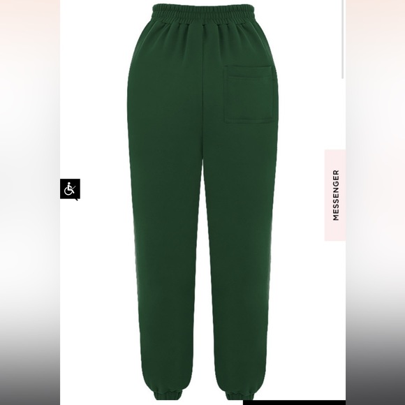 House of CB Cloud GREEN BRUSHBACK JOGGING TROUSERS - Picture 7 of 11